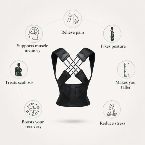 Rejuvex™ Posture Corrector — Adjustable Back Support Brace for Men & Women