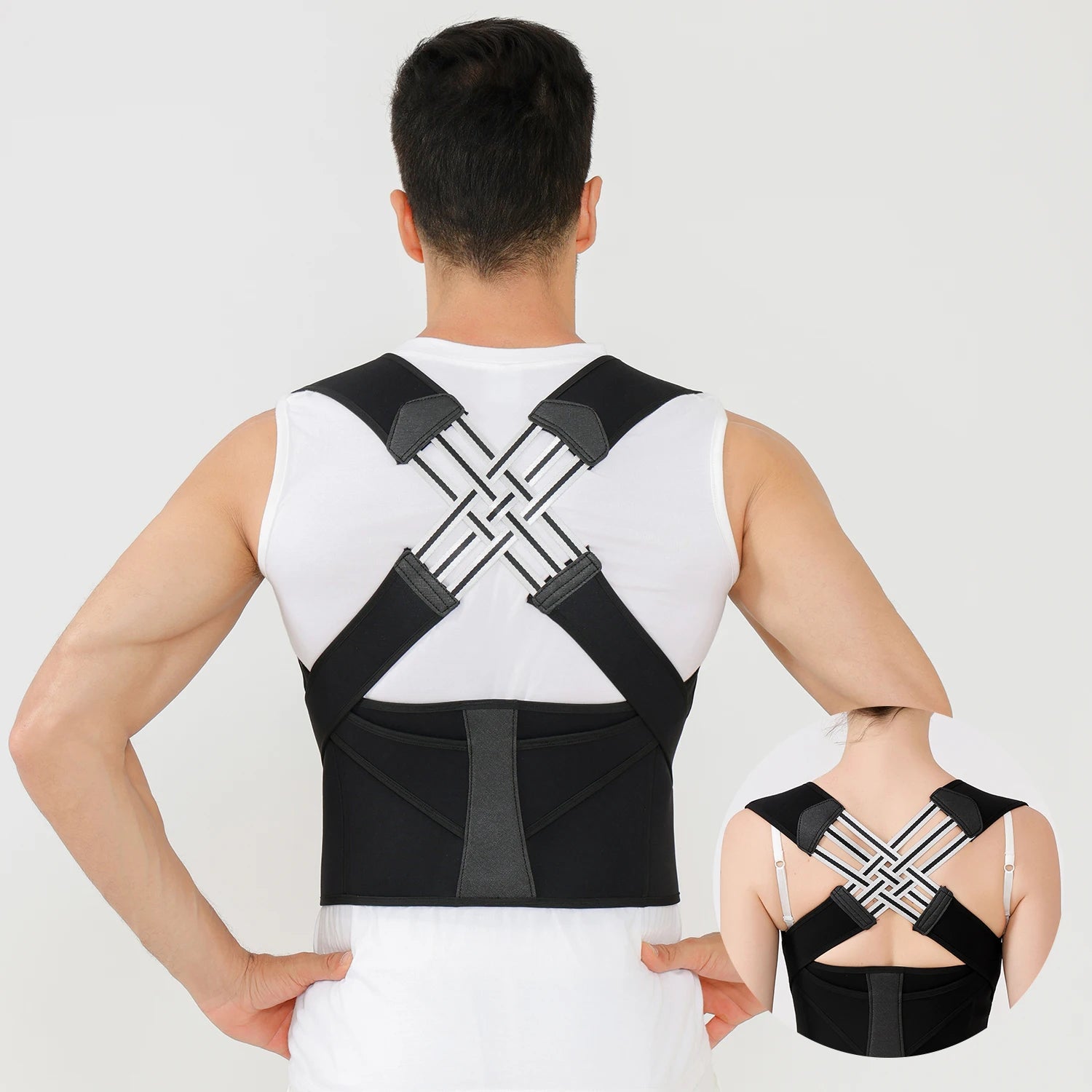 Rejuvex™ Posture Corrector — Adjustable Back Support Brace for Men & Women