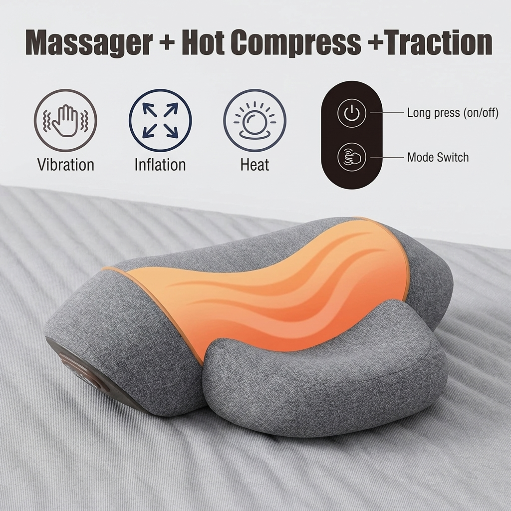 Rejuvex ReliefWave™ – Heated Neck Traction Pillow